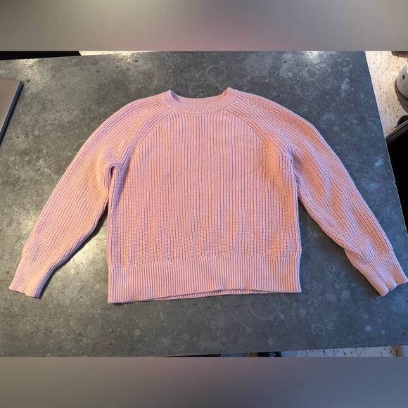 J. Crew Pink Cotton Fisherman Sweater Size S - Picture 5 of 10